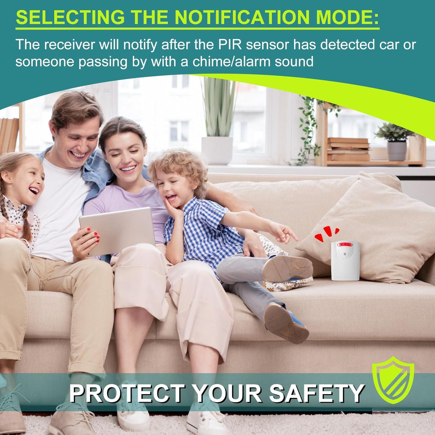 Alarma de Entrada Inalámbrica Qualirey con 2 Sensores