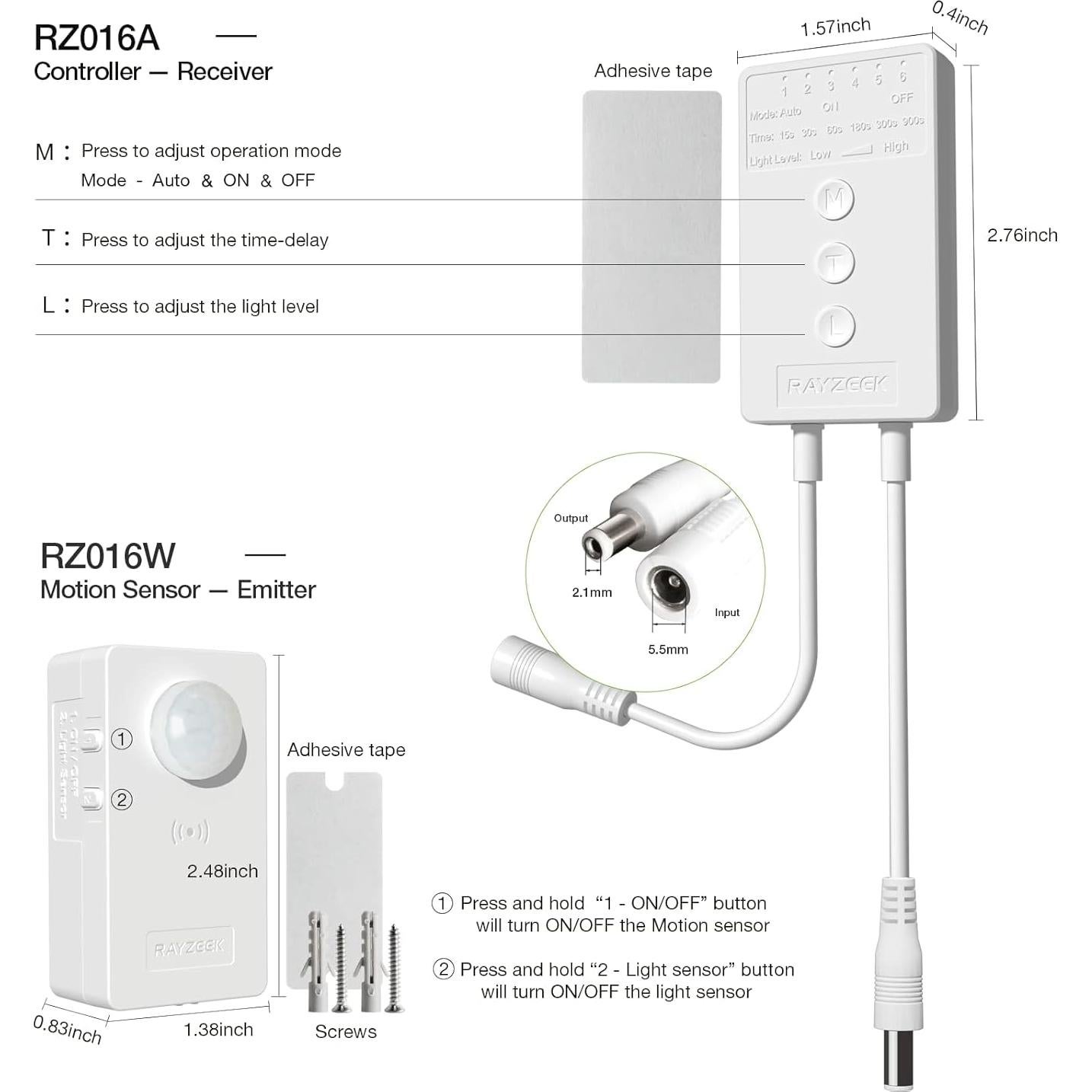 Kit Inalámbrico de Controlador y Sensor de Movimiento RAYZEEK