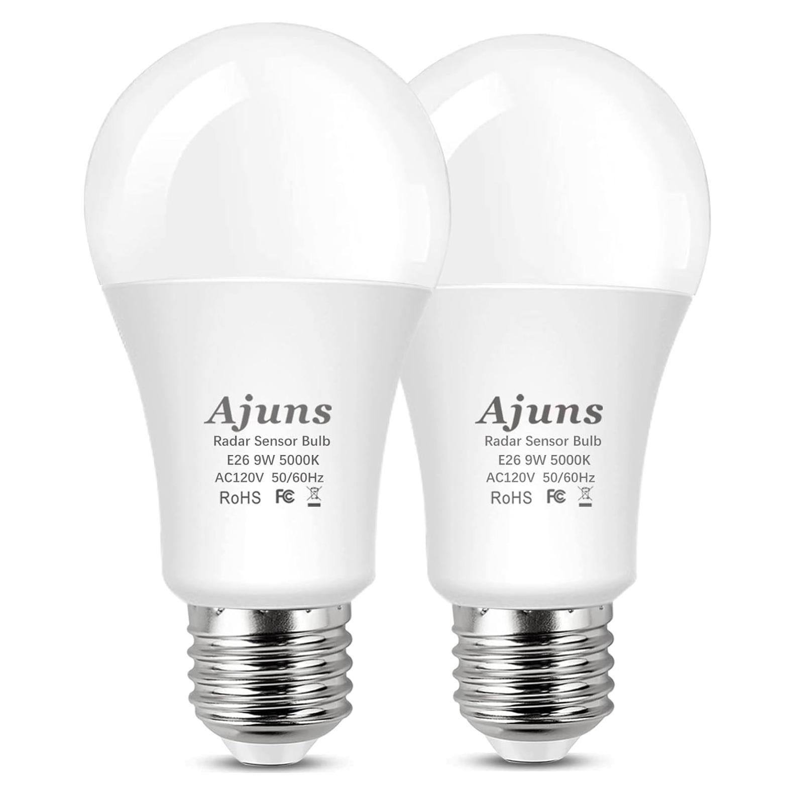 Bombilla LED Ajuns A19 9W con Sensor de Movimiento Radar E26