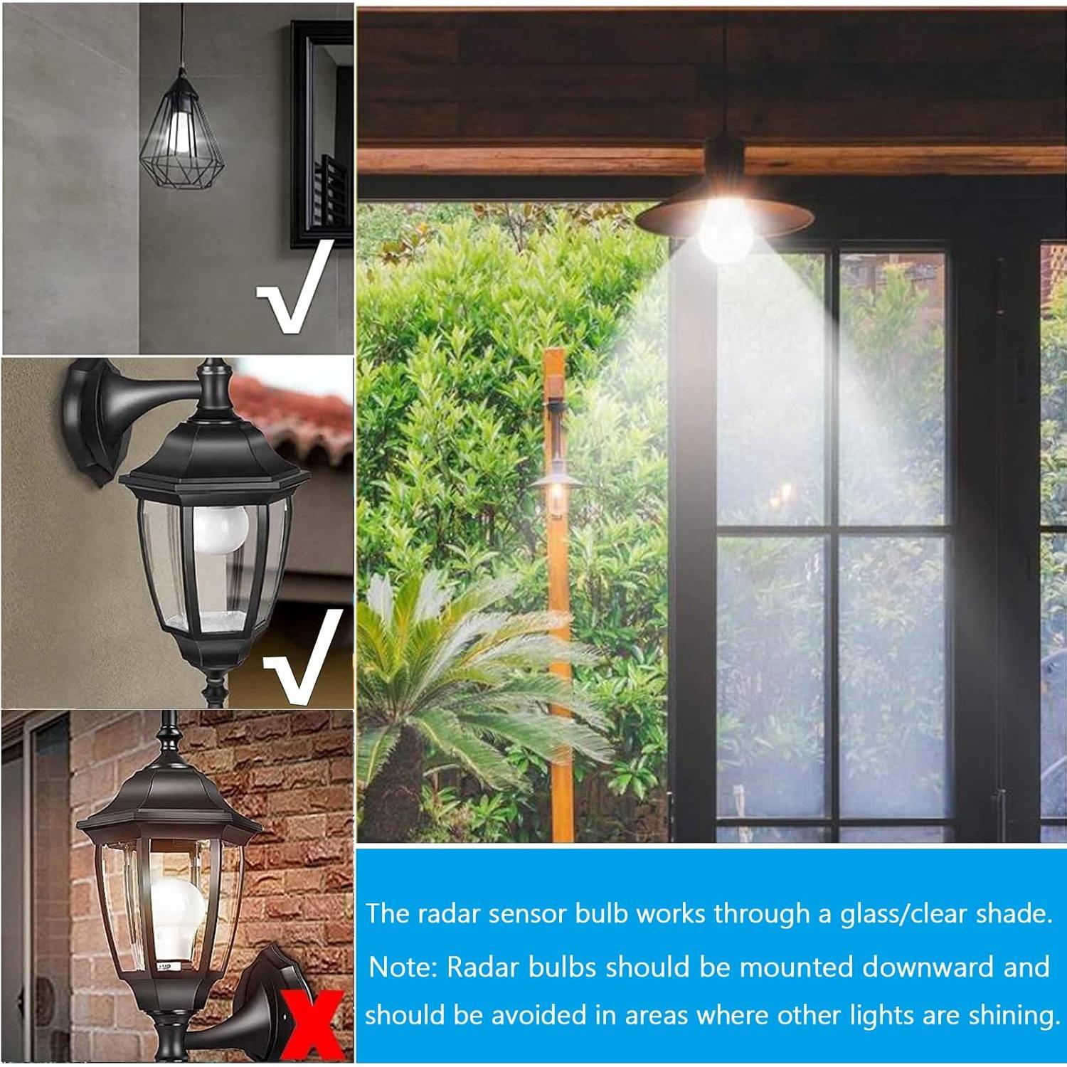 Bombilla LED Ajuns A19 9W con Sensor de Movimiento Radar E26