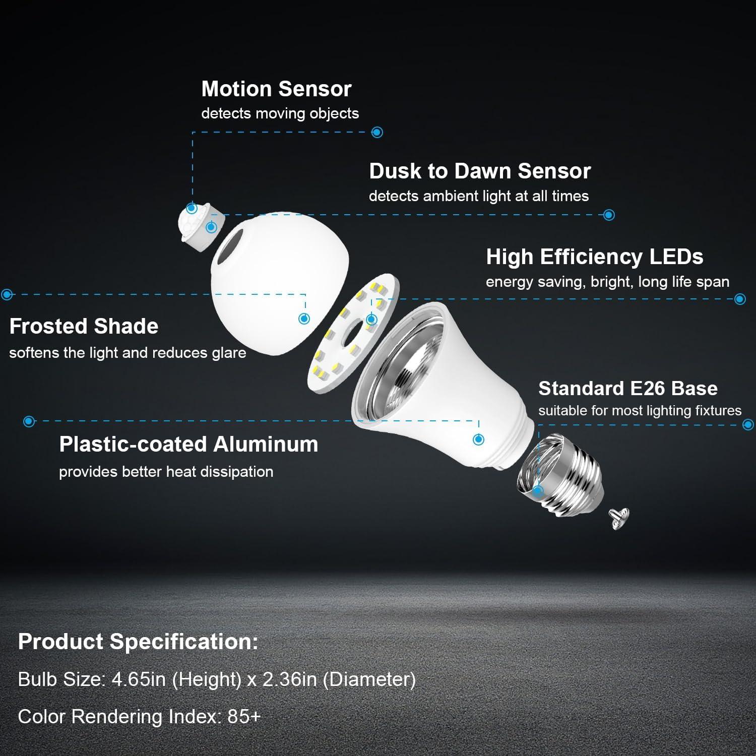 Bombillas LED Aovpex con Sensor de Movimiento 13W 1100lm 2700K