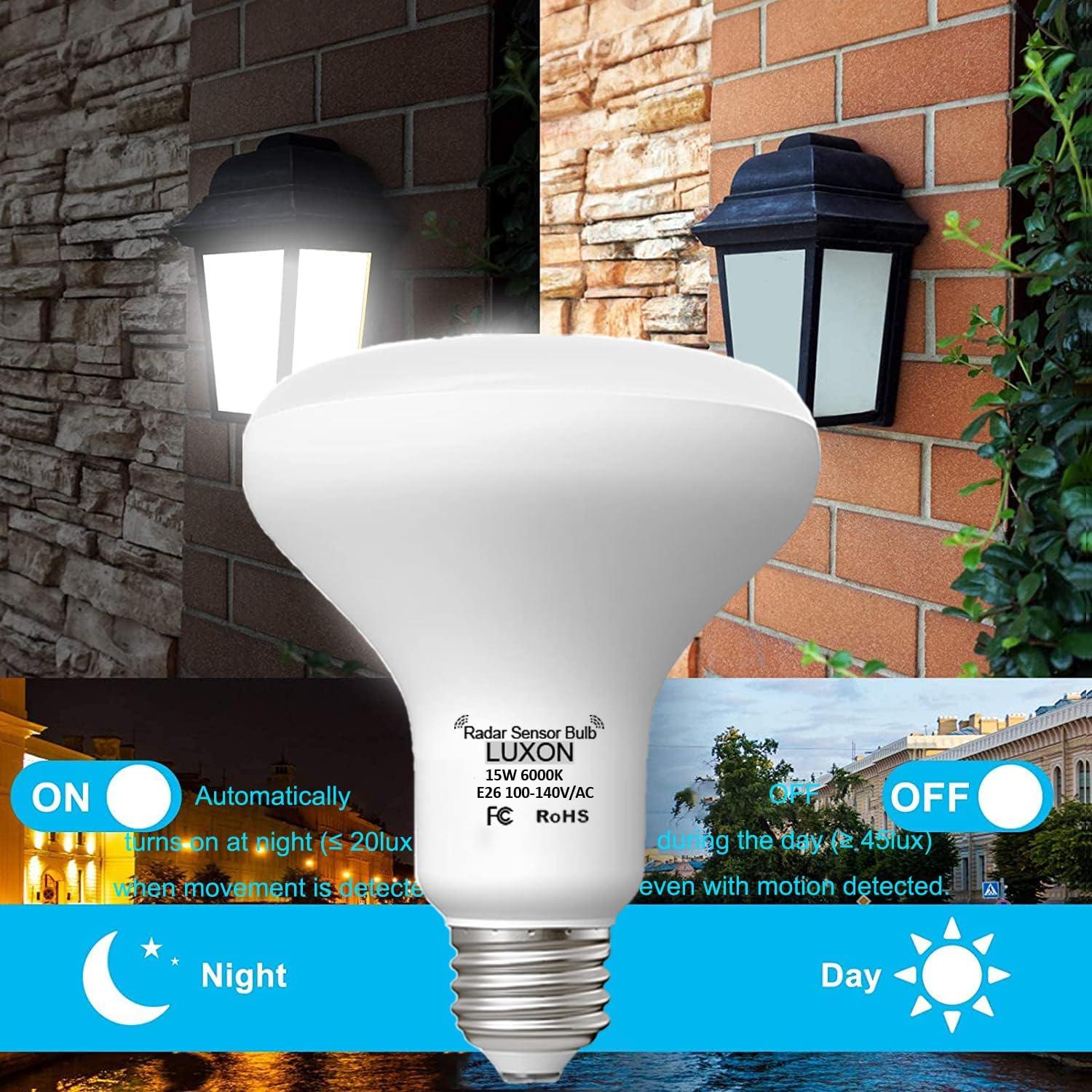 Bombilla LED LUXON 15W con Sensor de Movimiento Radar Dusk to Dawn