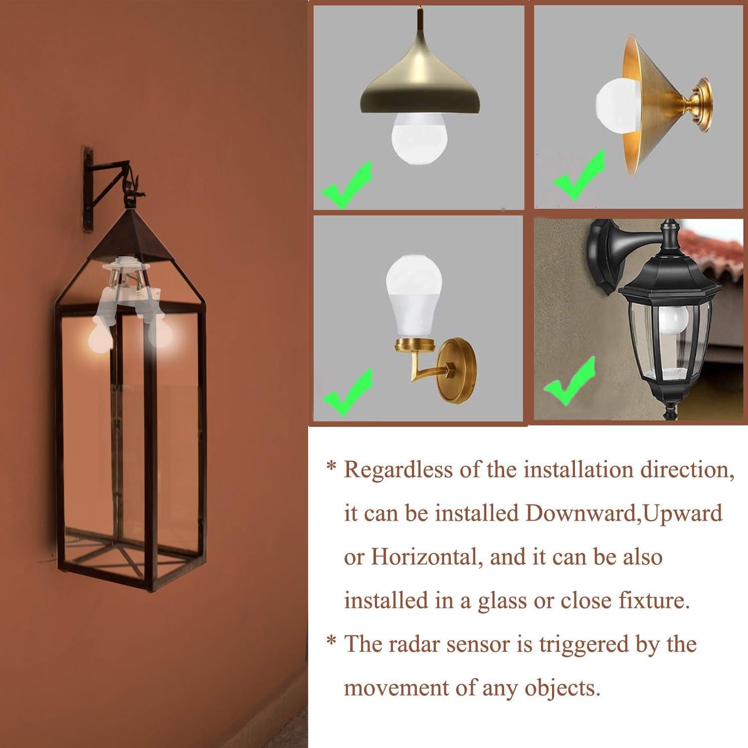 Portalámparas con Sensor de Movimiento Radar Taigeguang E26/E27