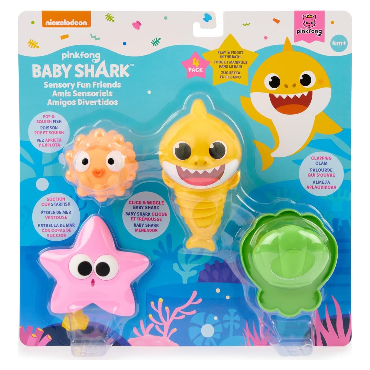 Amigos Sensoriales Baby Shark - Set de 4 Juguetes 0-5 Años