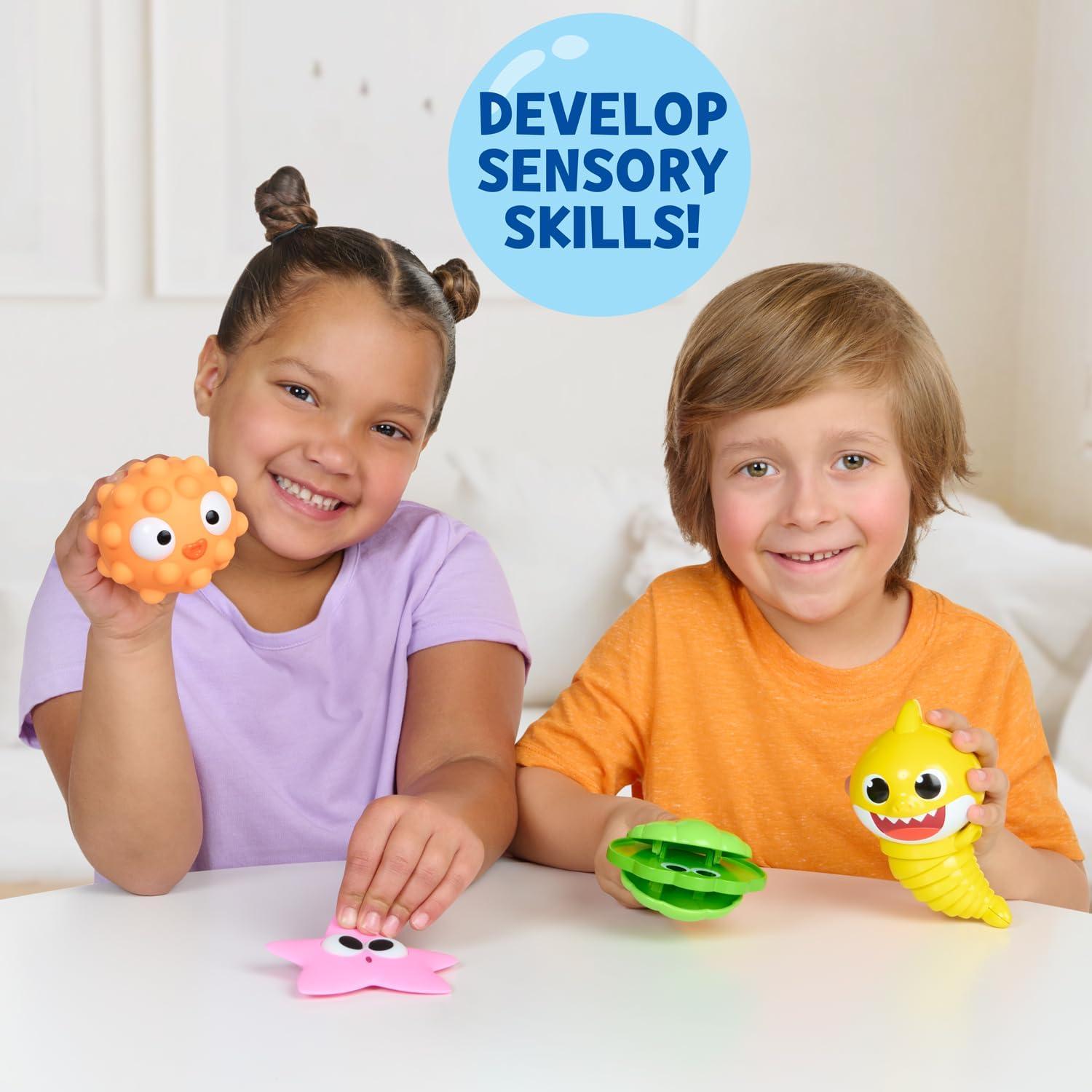 Amigos Sensoriales Baby Shark - Set de 4 Juguetes 0-5 Años