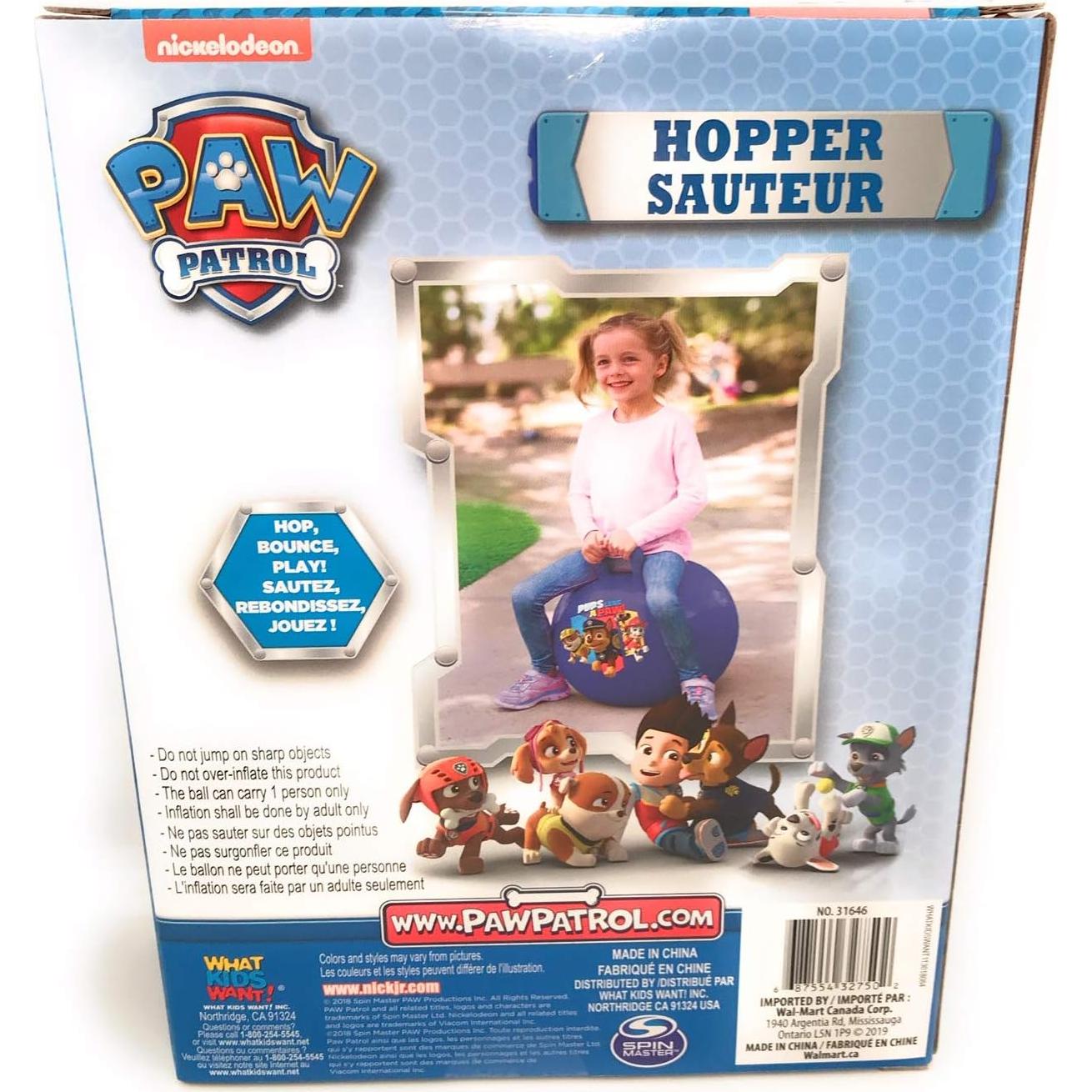 Pelota Saltarina Paw Patrol 15 cm Inflable Azul