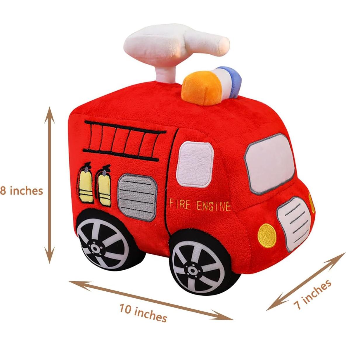 Camión de Bomberos de Peluche YONLIT 25,4 cm Suave y Lindos