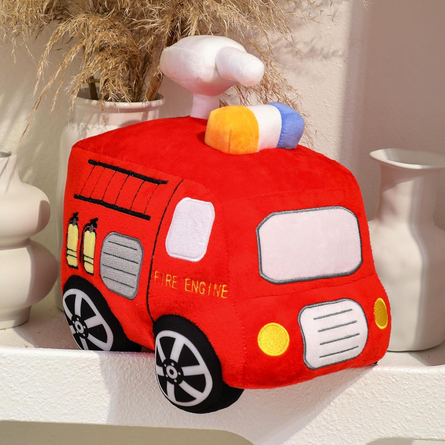 Camión de Bomberos de Peluche YONLIT 25,4 cm Suave y Lindos