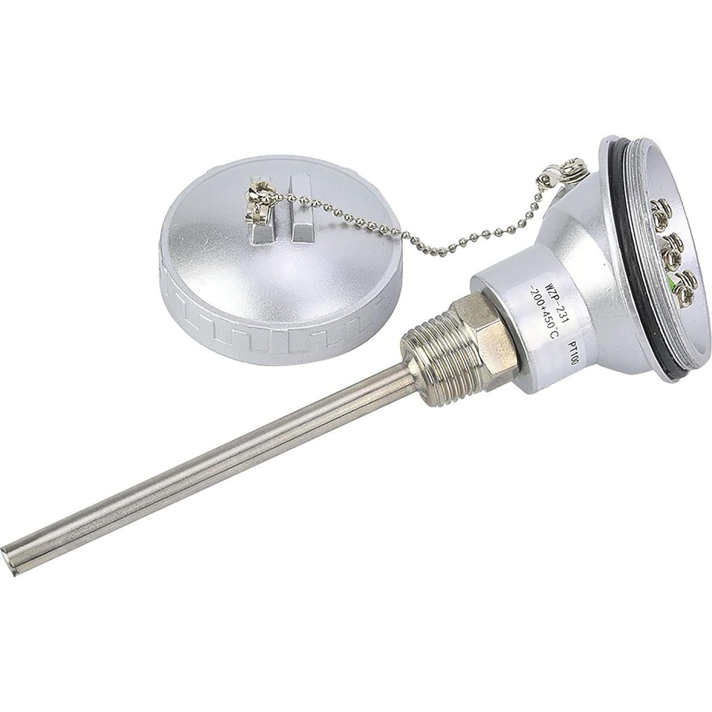 Sonda de Temperatura PT100 Bediffer 100mm NPT 1/2" Industrial