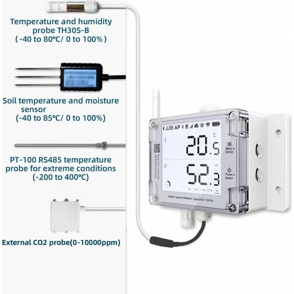 Sensor de Temperatura y Humedad UbiBot GS1-A1RS, WiFi 2.4GHz
