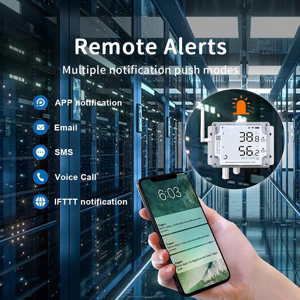 Sensor de Temperatura y Humedad UbiBot GS1-A1RS, WiFi 2.4GHz