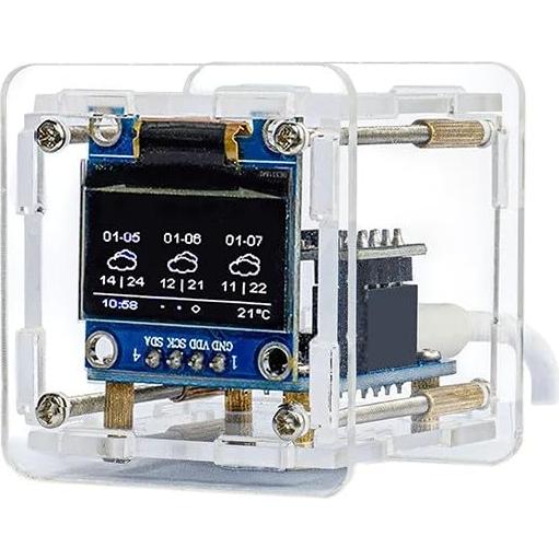 Kit Reloj Meteorológico DIY ESP8266 Wifi Temperatura y Humedad