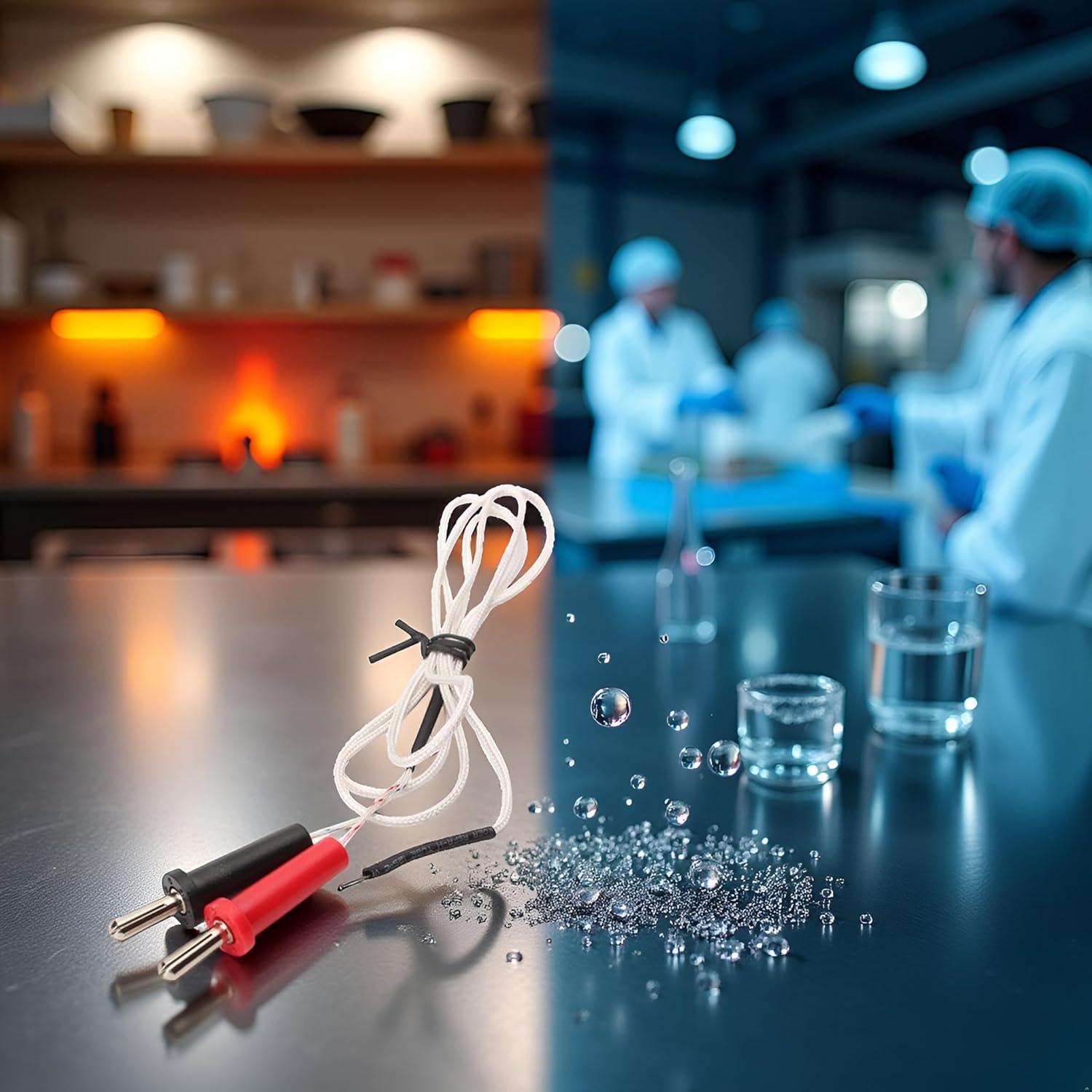 Conector Mini Tipo K 1m JJLFresheners Sonda Termopar -50°C a 350°C