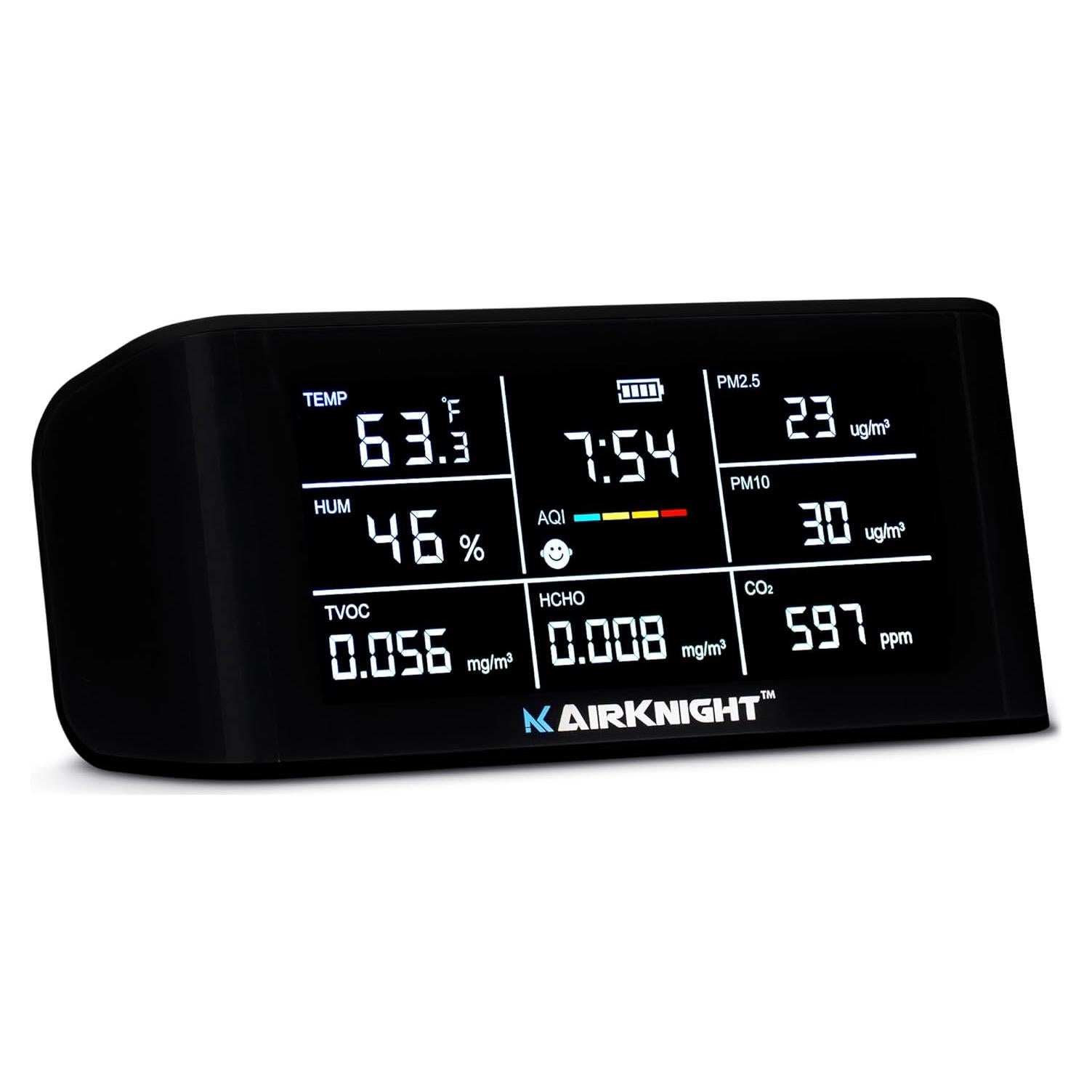 Monitor de Calidad del Aire AirKnight AT1000 - 10 en 1, Portátil