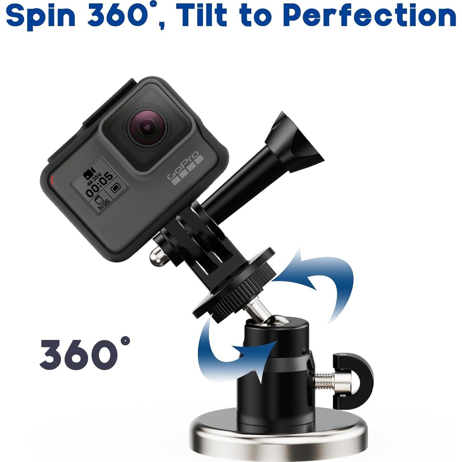 Soporte Magnético para Cámara GoPro EDSRDUX 360° Rotación
