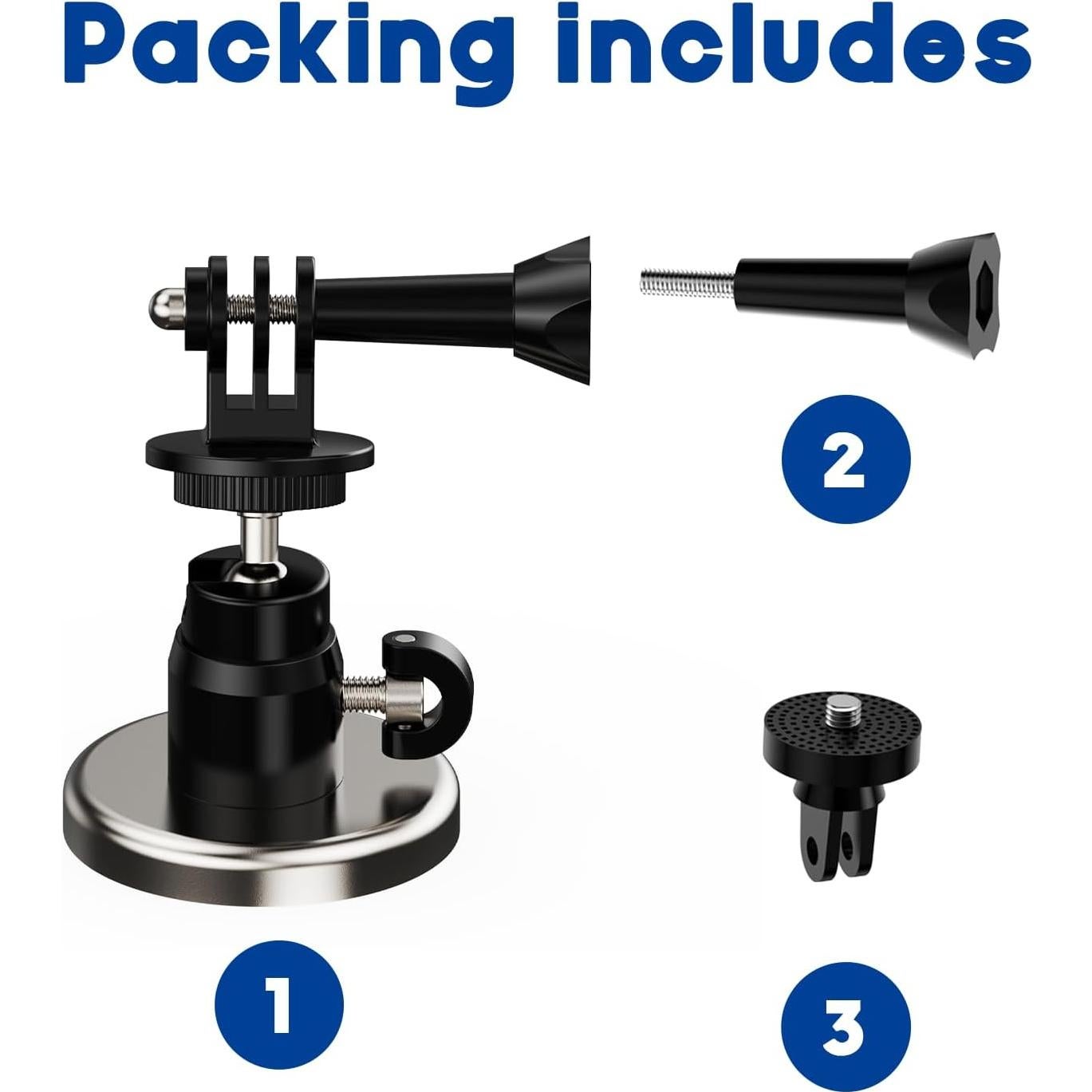 Soporte Magnético para Cámara GoPro EDSRDUX 360° Rotación