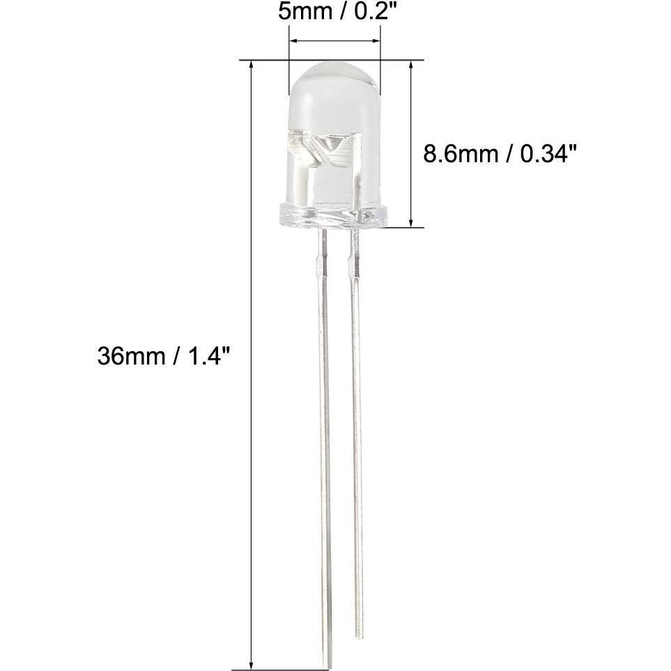 Diodos Fotodiodos Sensibles a la Luz uxcell 20pcs 5mm