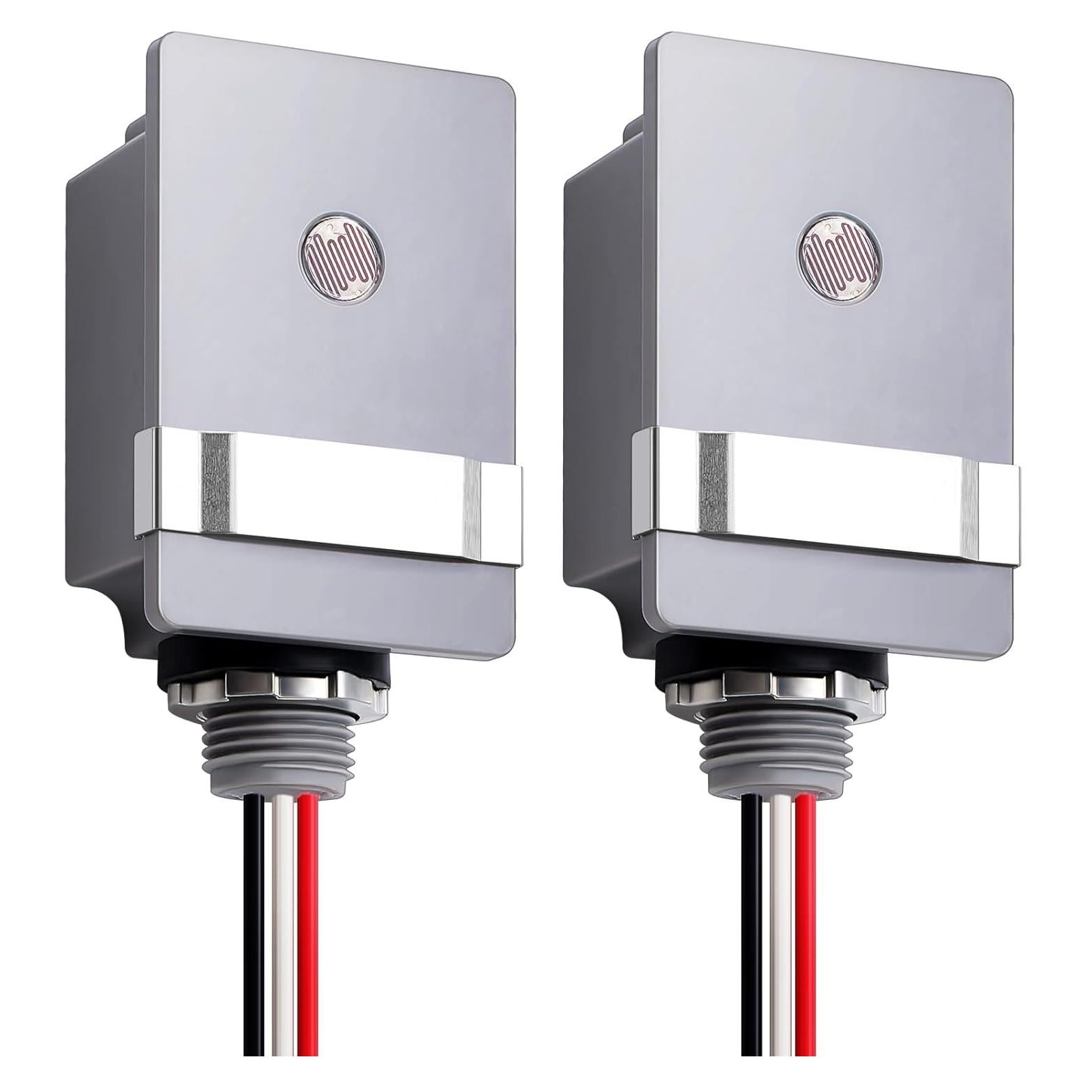Sensor Fotocélula Exterior Retisee 2 Pcs 120V IP65 Automatizado