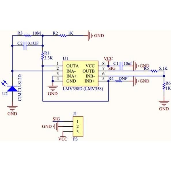 Módulo Sensor UV HiLetgo GUVA-S12SD 2 Pcs 240-370nm 130°