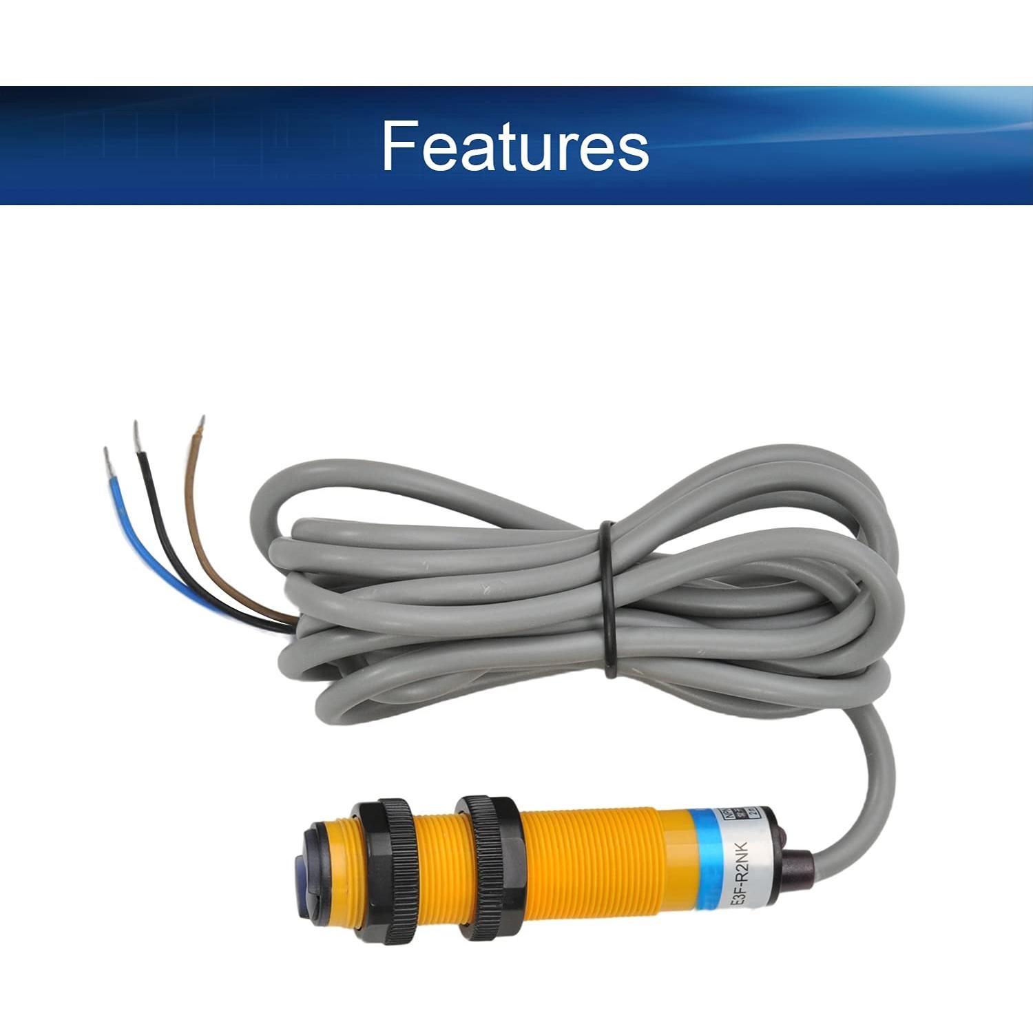 Sensor Fotoeléctrico Heyiarbeit E3F-R2NK 2m NPN 3 Cables