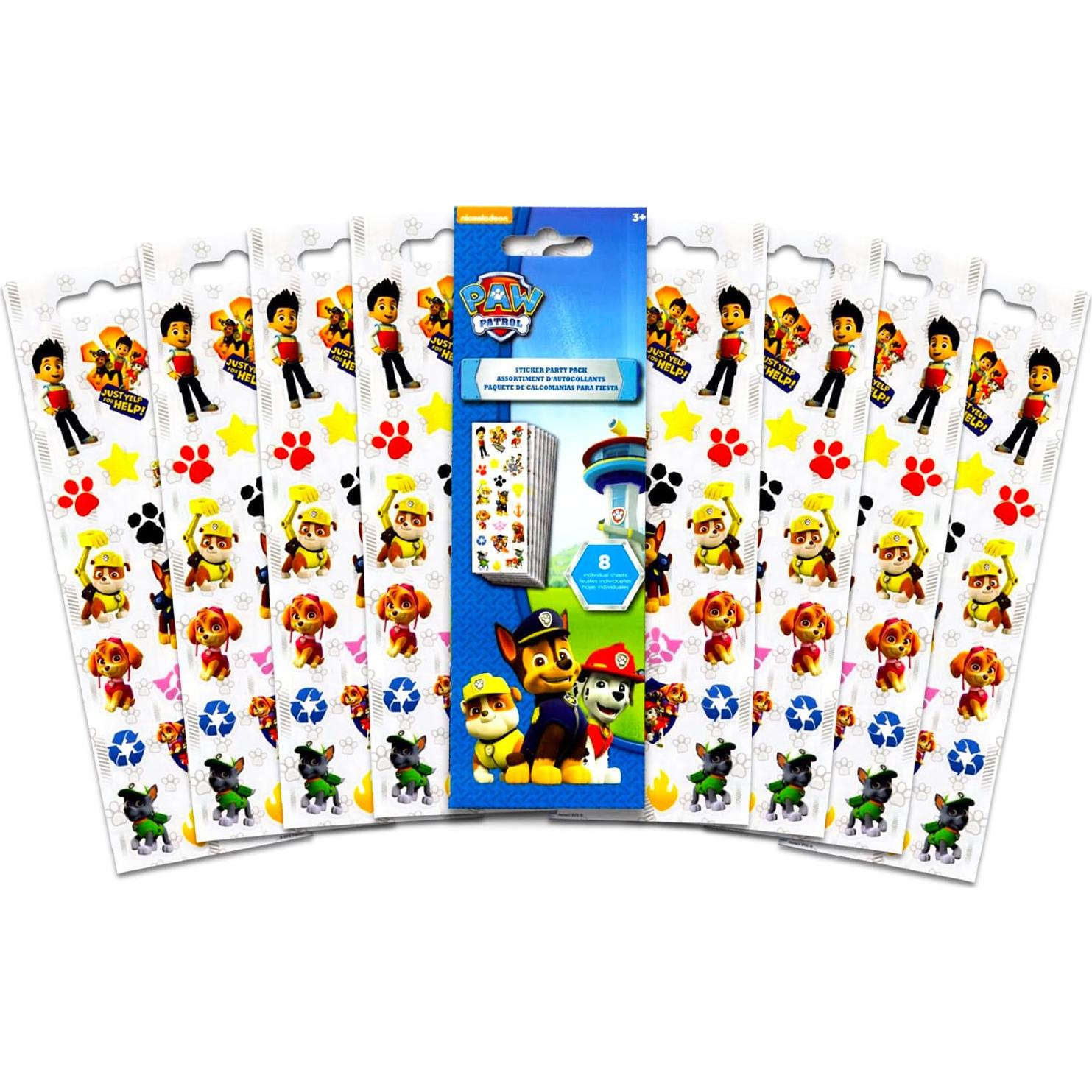 Conjunto de Fiesta Paw Patrol - 150 Pegatinas y 75 Tatuajes