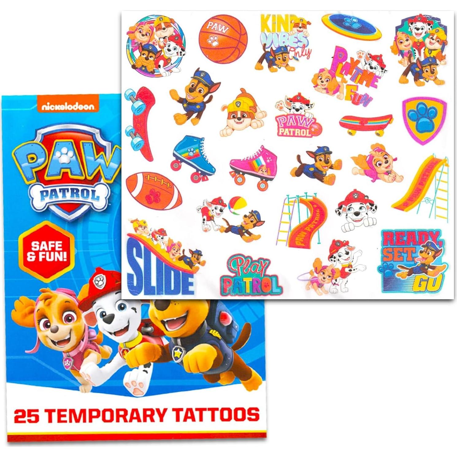 Conjunto de Fiesta Paw Patrol - 150 Pegatinas y 75 Tatuajes