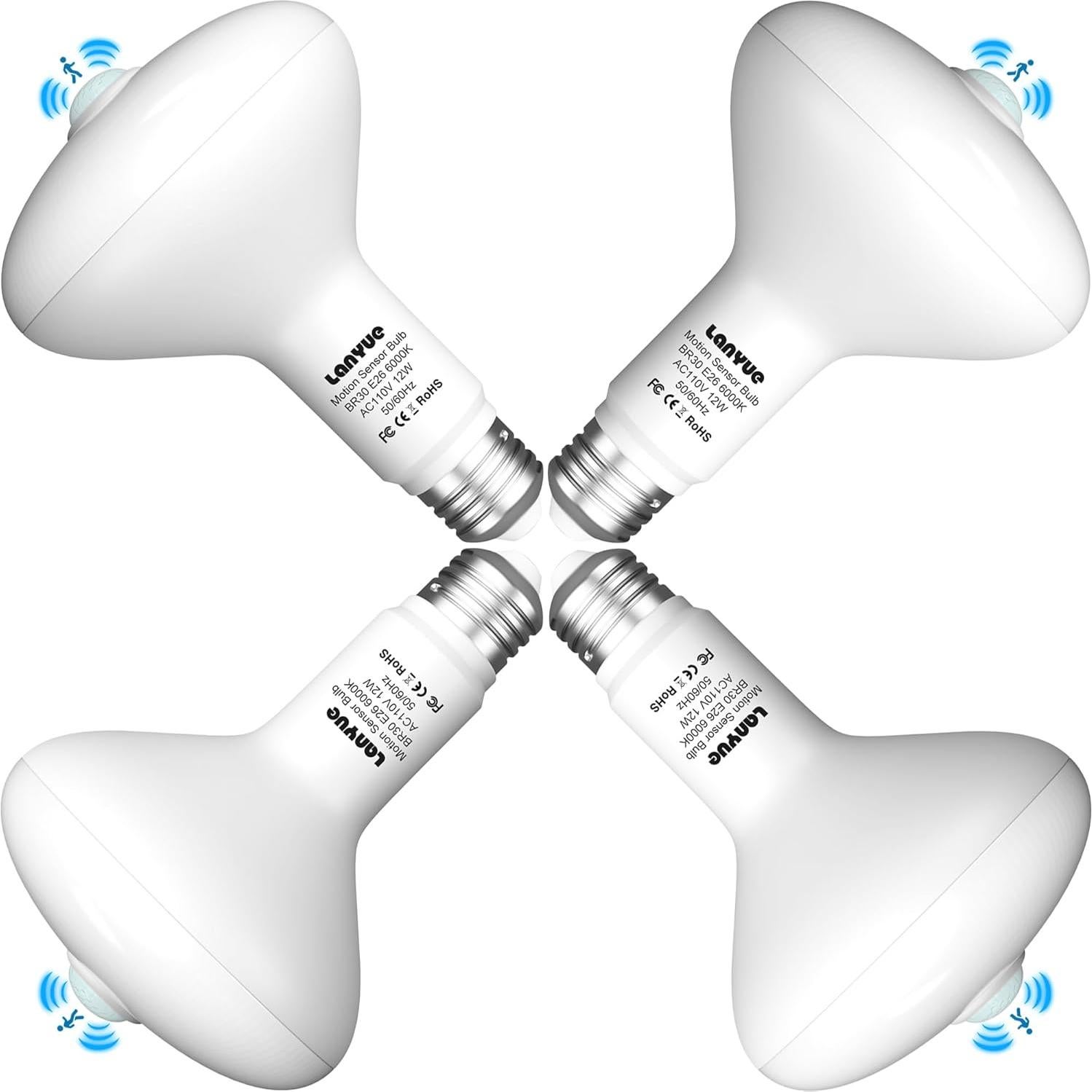 Bombilla LED BR30 12W con Sensor de Movimiento E26 6000K