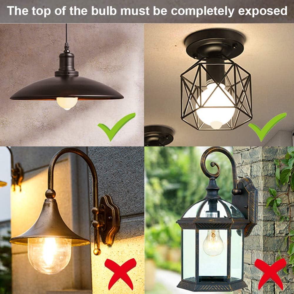 Bombilla LED HEKEE 9W E26 con Sensor de Movimiento PIR - 4 Paquetes