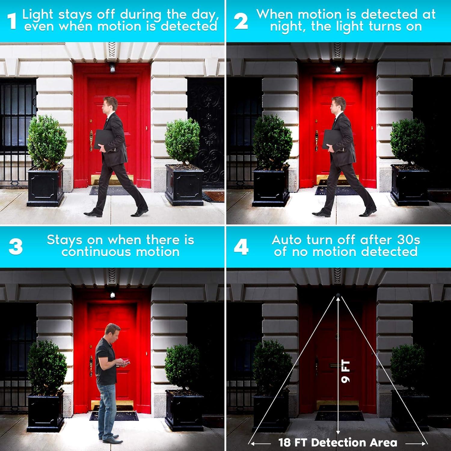 Bombillas LED Luxrite A19 con Sensor de Movimiento 3000K