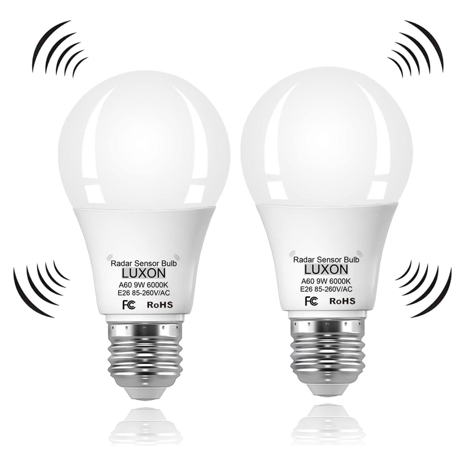 Bombillas LED LUXON 9W con Sensor de Movimiento Radar Dusk to Dawn