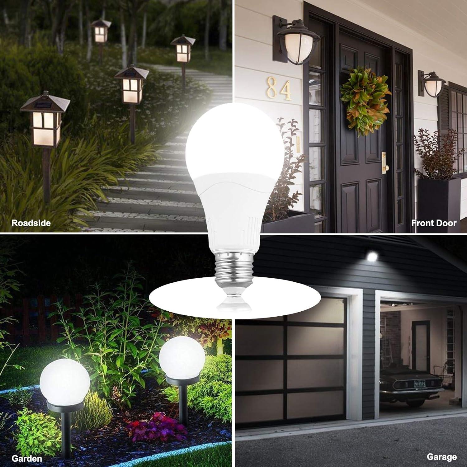 Bombillas de luz A21 E26 15W 5000K con sensor de movimiento radar - 2Pack