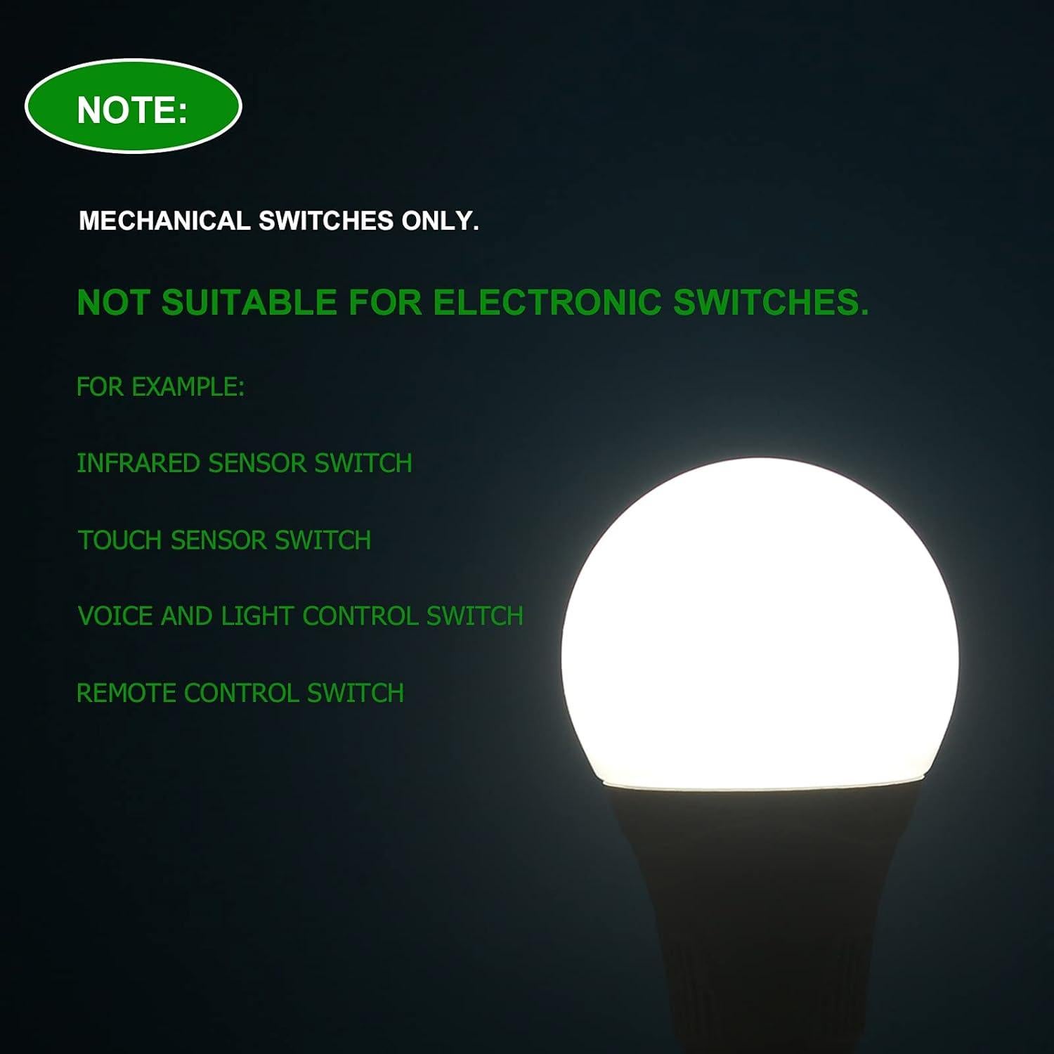 Bombillas de luz A21 E26 15W 5000K con sensor de movimiento radar - 2Pack