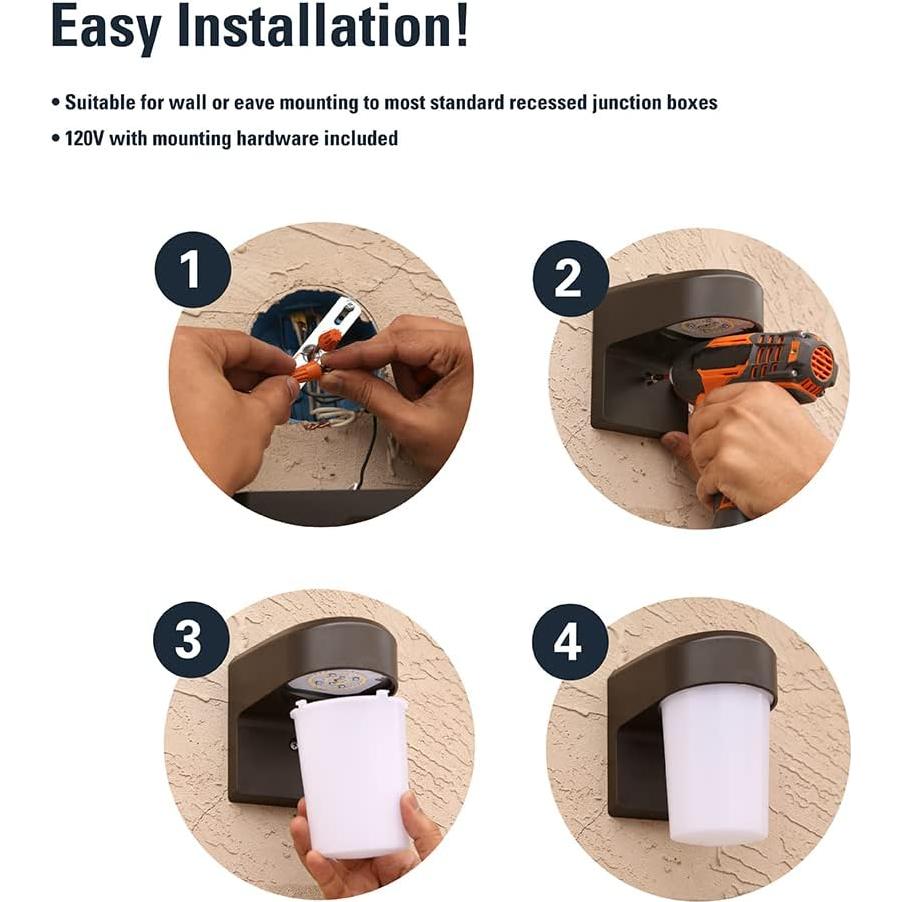 Aplique LED HALO FE Bronce 994 Lúmenes Sensor Movimiento