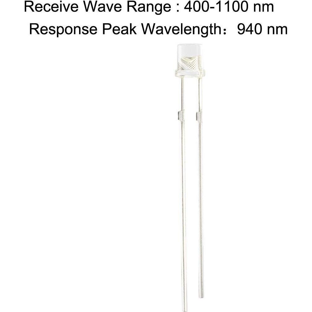 10 Fotodiodos Sensibles a la Luz uxcell 3mm 940nm