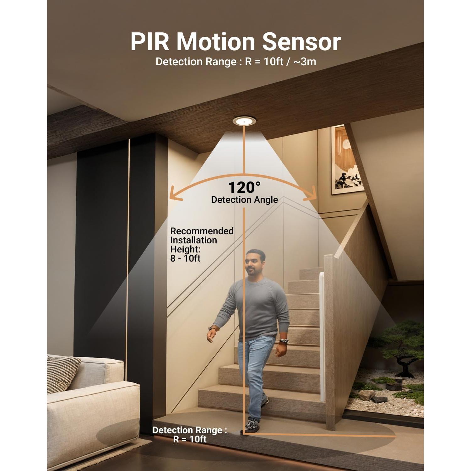 Luz Empotrada LED 6" Sunco con Sensor de Movimiento 10W