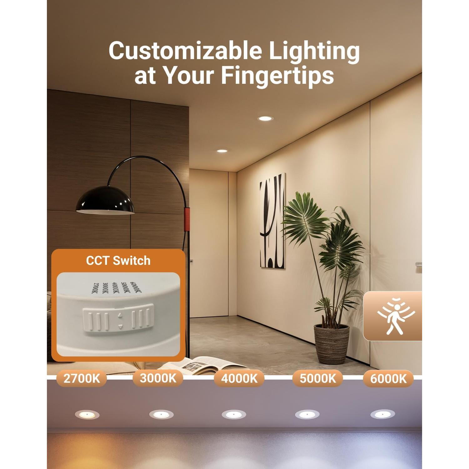 Luz Empotrada LED 6" Sunco con Sensor de Movimiento 10W