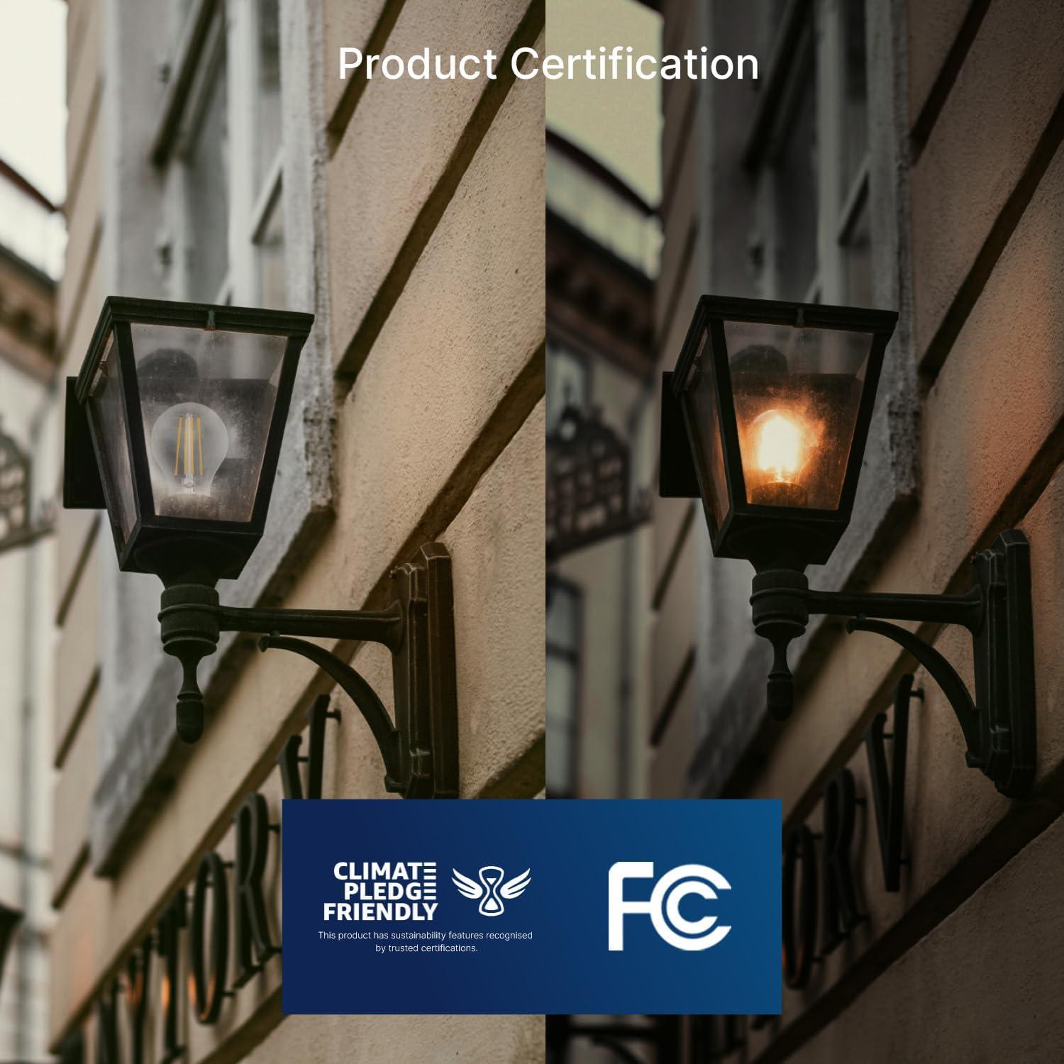 Bombillas LED FLSNT A19 Dusk to Dawn 8W 2700K 2 Paquete