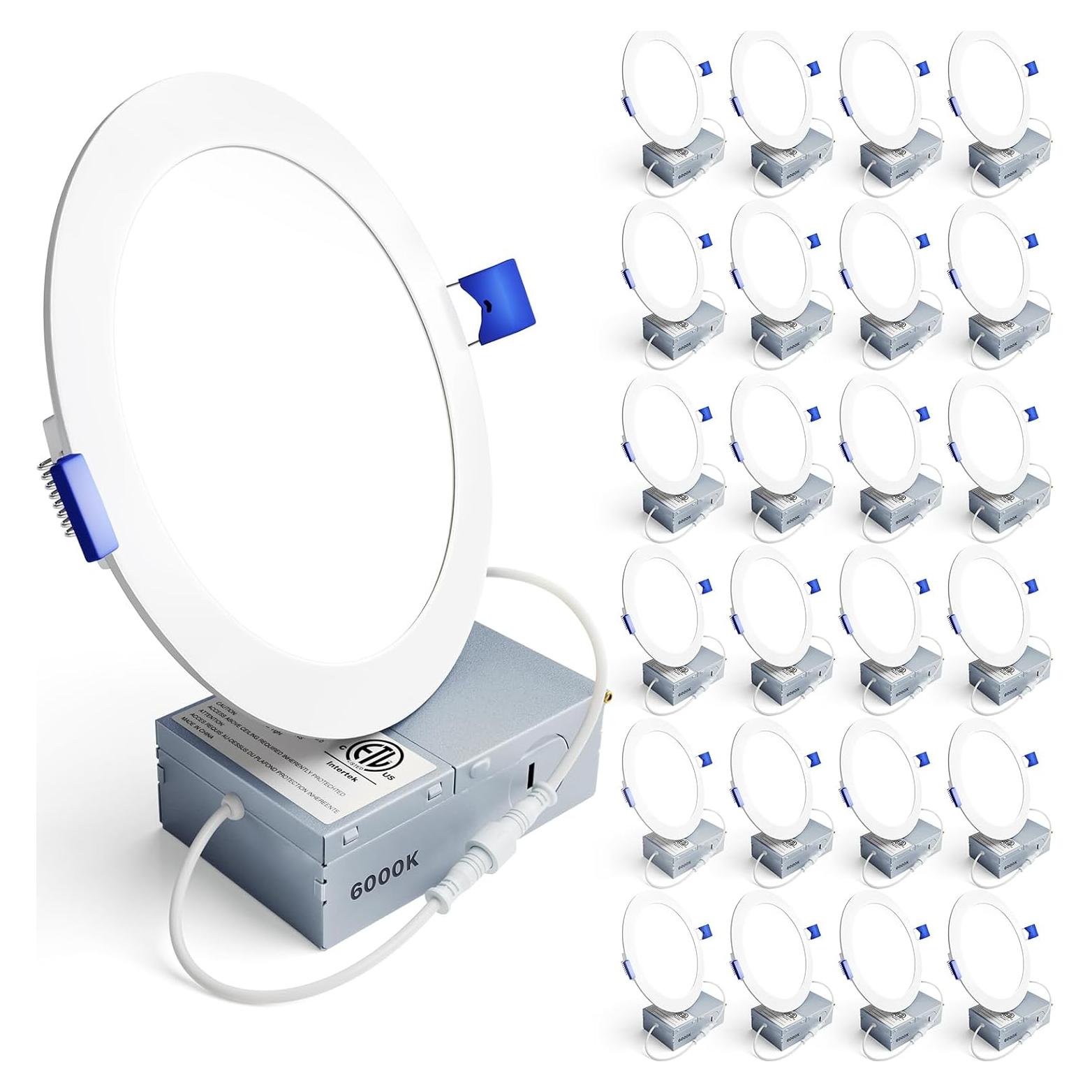 Paquete de 24 Luces Empotradas LED Ensenior 12W 6000K