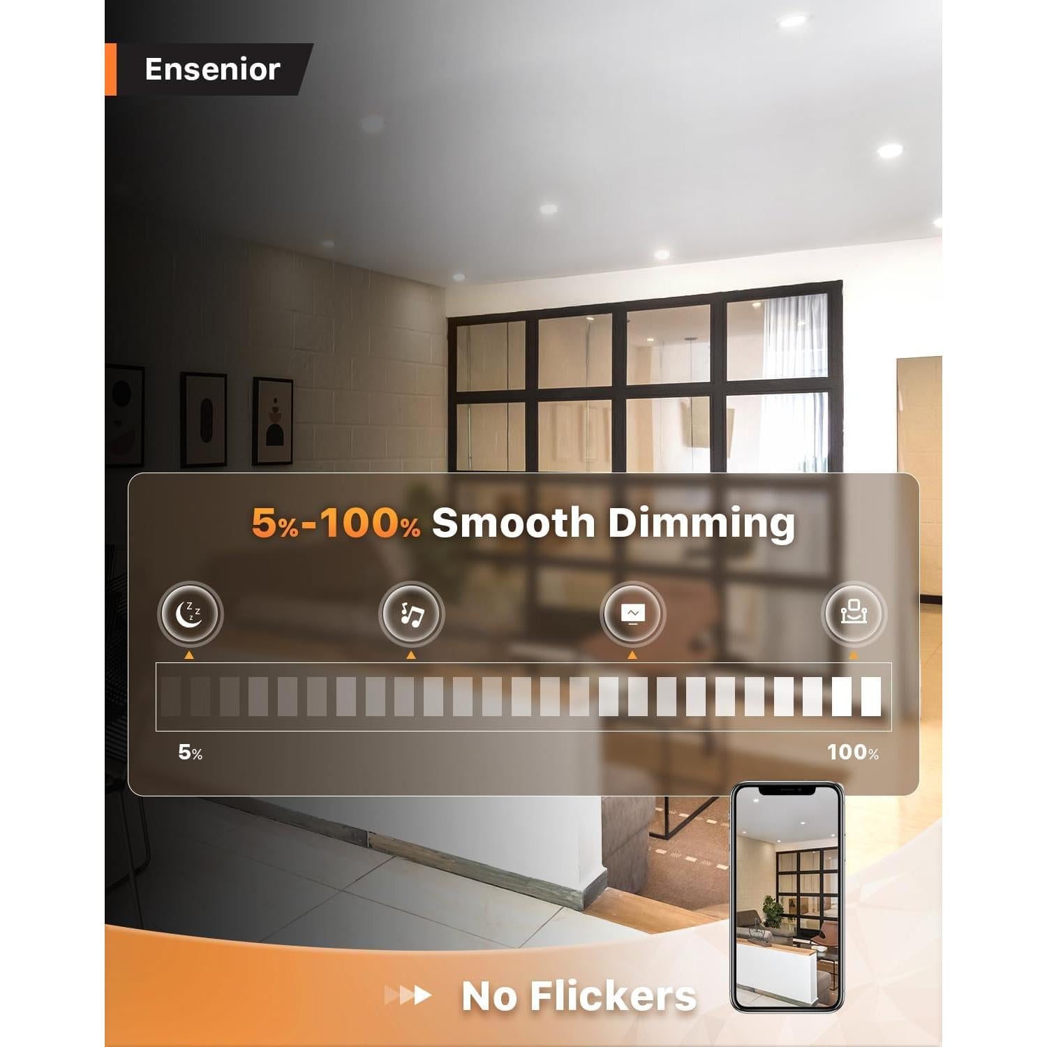 Paquete de 24 Luces Empotradas LED Ensenior 12W 6000K