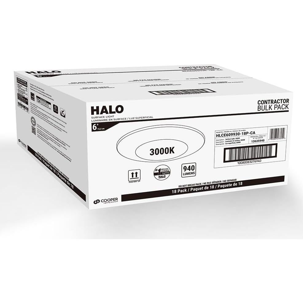 Luz de Disco LED Empotrada HALO HLCE 15.24 cm 3000K 900 Lúmenes