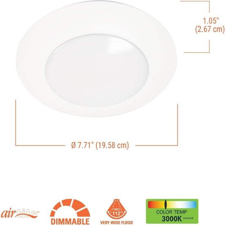Luz de Disco LED Empotrada HALO HLCE 15.24 cm 3000K 900 Lúmenes