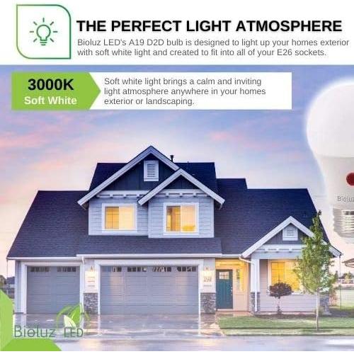 Bombillas LED Bioluz Dusk to Dawn 9W 3000K Paquete de 3