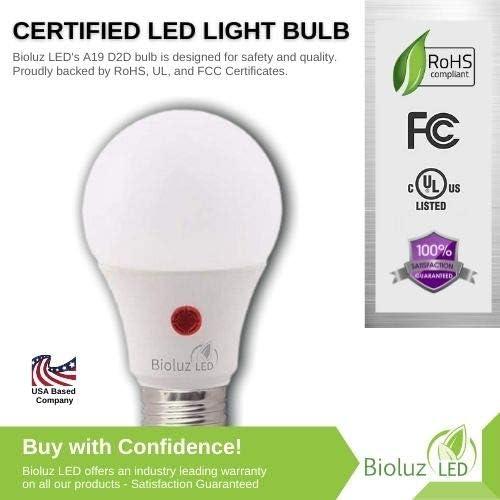 Bombillas LED Bioluz Dusk to Dawn 9W 3000K Paquete de 3