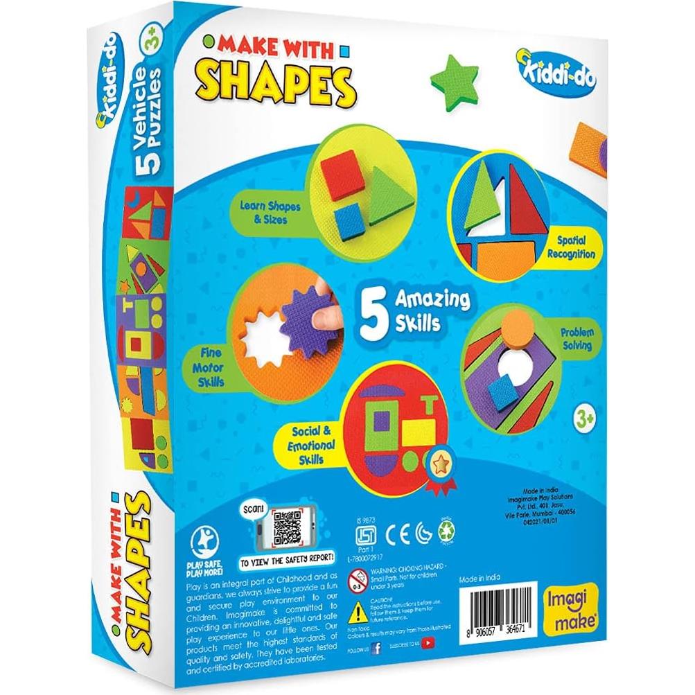 Rompecabezas de Formas Imagimake Vehículos 42 Piezas