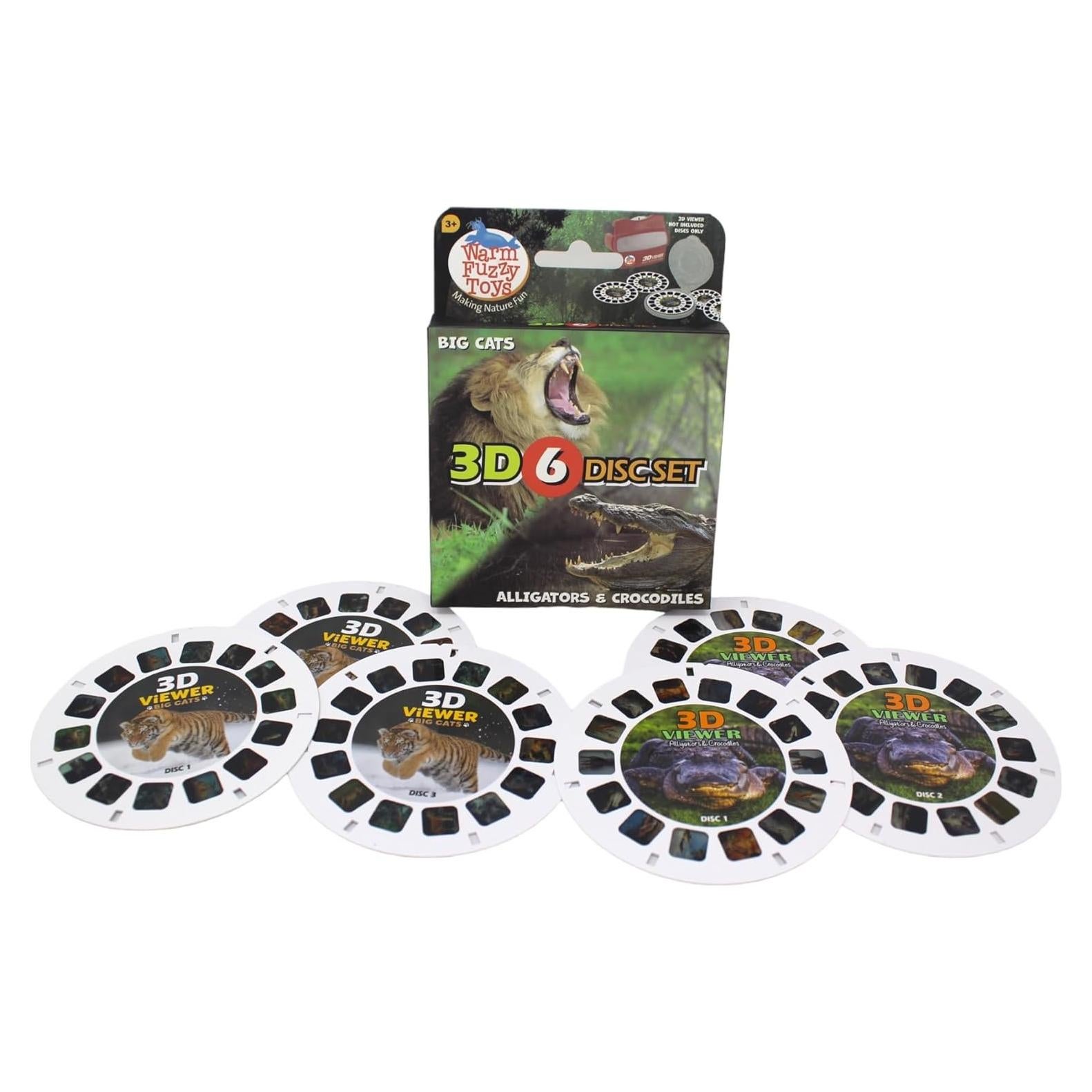 Juguete WARM FUZZY Cocodrilo y Gato Grande 6 Ruedas 3D