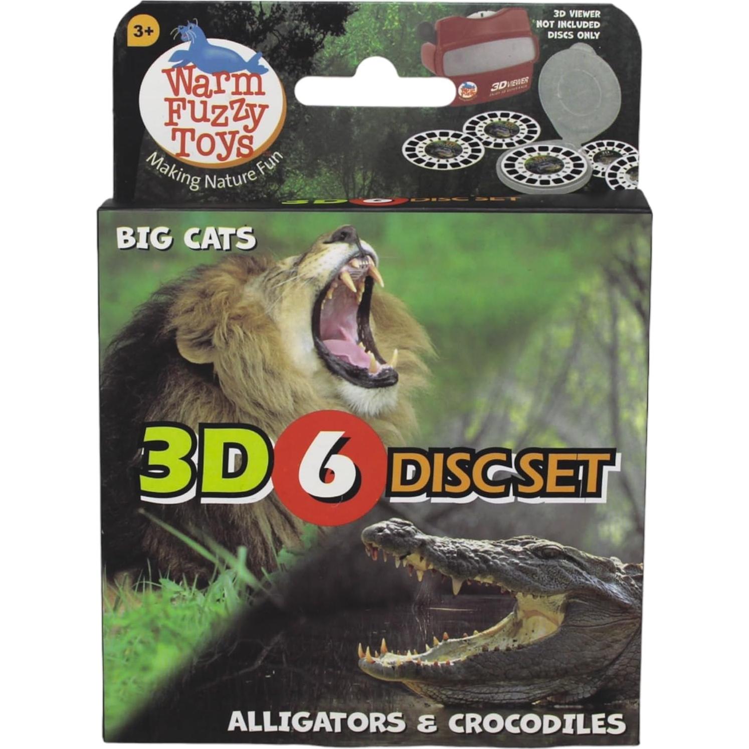 Juguete WARM FUZZY Cocodrilo y Gato Grande 6 Ruedas 3D