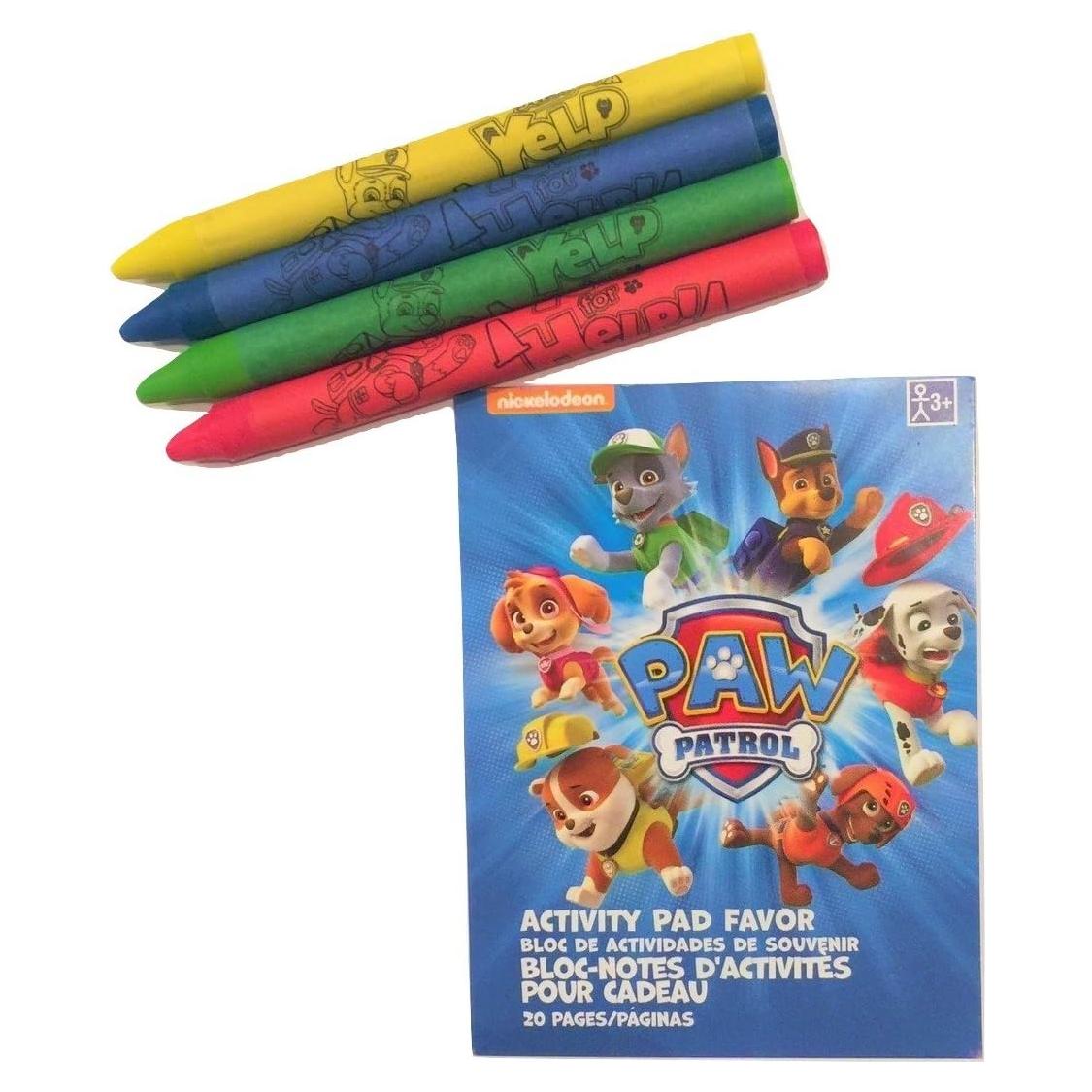Libro de Colorear Mini Paw Patrol con 4 Crayones