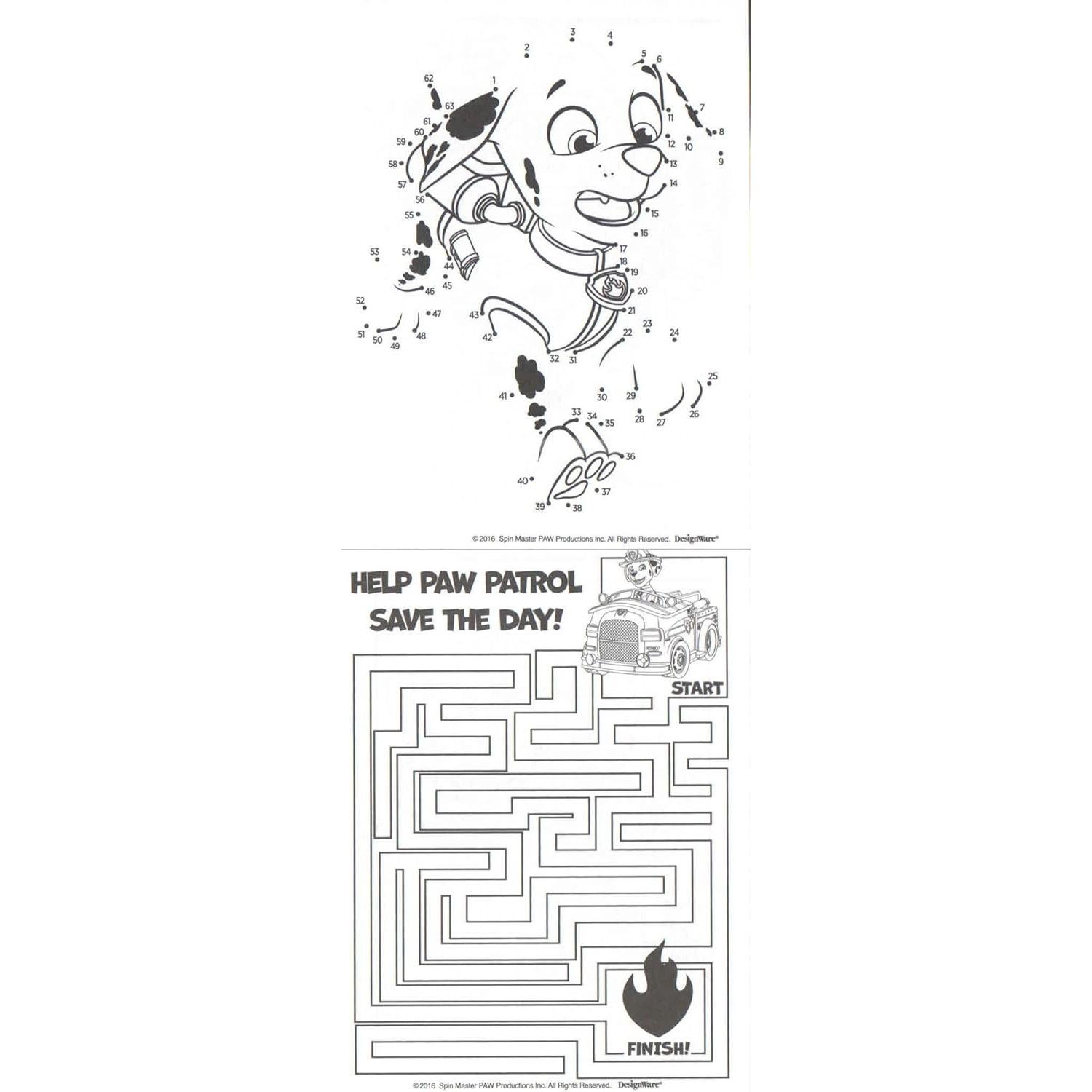 Libro de Colorear Mini Paw Patrol con 4 Crayones