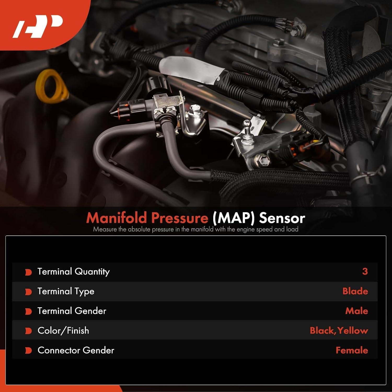 Sensor de Presión A-Premium 3 Pines para Caterpillar CAT