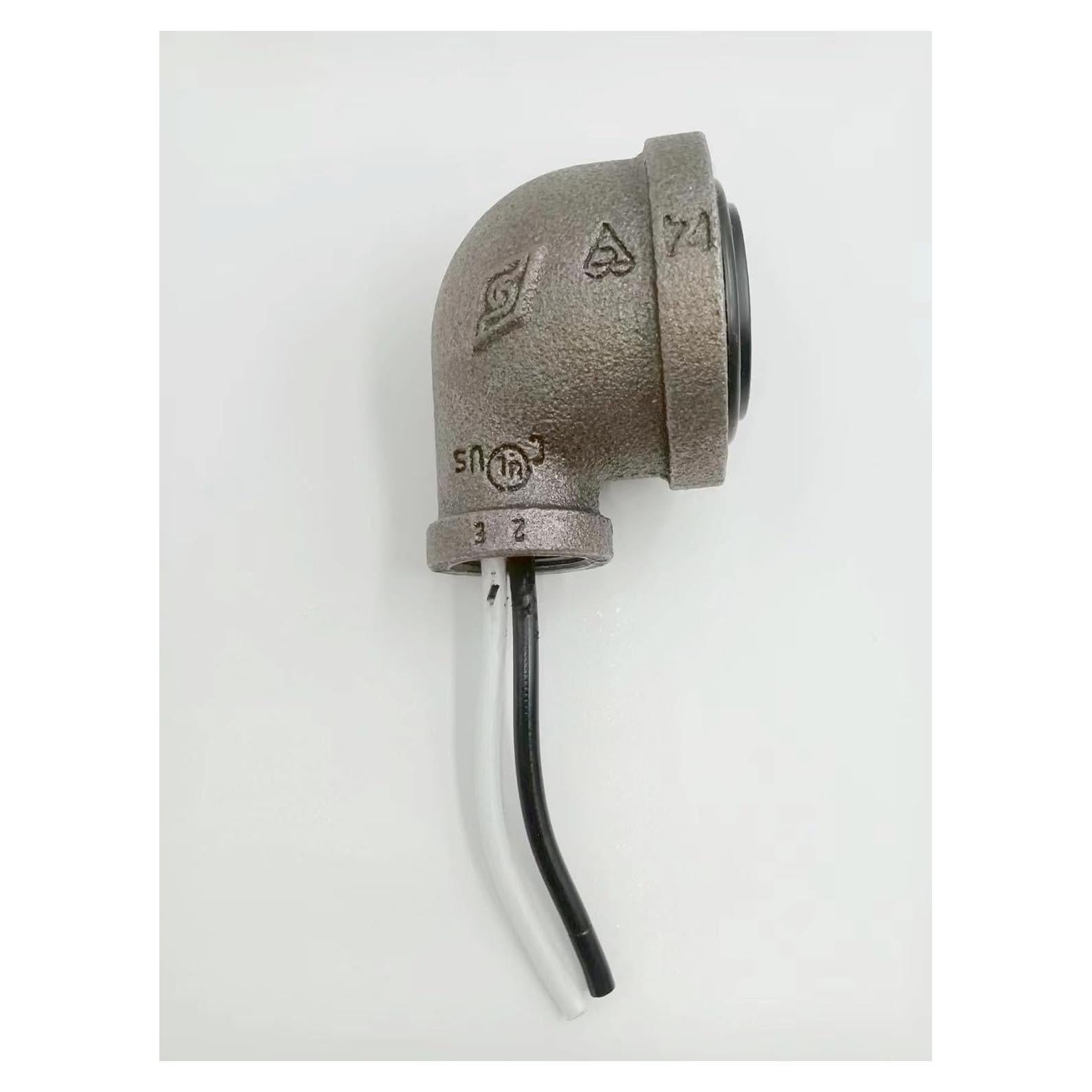 Enchufe de Lámpara de Tubo Industrial Gris 120-250V 3.18x1.27cm